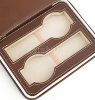 Elegáns óraszállító utazóbőrönd, 18x14 cm