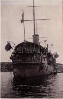 SMS Sankt Georg osztrák-magyar páncélos cirkáló / K.u.K. Kriegsmarine Panzerkreuzer / Austro-Hungarian Navy, SMS Sankt Georg armored cruiser. photo (ragasztónyomok / gluemarks)