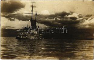 SMS Sankt Georg osztrák-magyar páncélos cirkáló / K.u.K. Kriegsmarine Panzerkreuzer / Austro-Hungarian Navy, SMS Sankt Georg armored cruiser. photo (fl)