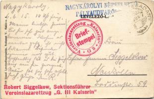1915 Nagykároly, Carei; vasútállomás. Vasúti levelezőlapárusítás 1168. / railway station + "NAG...
