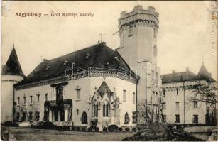 1913 Nagykároly, Carei; Gróf Károlyi kastély / castle (fl)