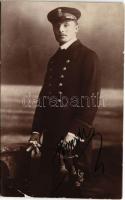 1917 Heinrich Pohnitzky az osztrák-magyar haditengerészet SMS Viribus Unitis villanyszerelő matróza / K.u.k. Kriegsmarine Matrose / Austro-Hungarian Navy electrician mariner. photo (EK)