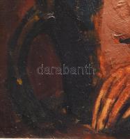 Bótos Sándor (1921 - 1997): Parasztlány arcképe. Olaj, vászon, Hátoldalán Képcsarnok etikett: 3087 (...