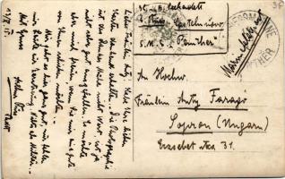 1915 SMS Panther az Osztrák-Magyar Haditengerészet Panther-osztályú torpedócirkálója / K.u.K. Kriegs...