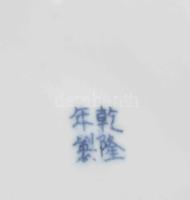 Nianquian Zhiilong kínai porcelán edény. sárkány mintával. Kézzel festett, jelzett, hibátlan d: 23 c...