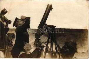 SMS Panther Osztrák-Magyar Haditengerészet torpedócirkálójának légvédelmi fegyvere/ K.u.K. Kriegsmarine Fliegerabwehr / SMS Panther Austro-Hungarian Navy torpedo cruiser&#039;s air defense machine gun