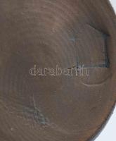 Retro kék váza. Jelzés nélkül, kis kopással, m: 17,5 cm