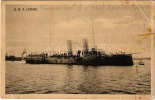 SMS Leopard, K.u.k. Kriegsmarine. Phot. A. Beer, F.W. Schrinner Pola 1916. (lyuk / hole)