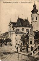 1909 Győr, Karmelita templom. Nitsmann József kiadása (EK)