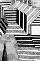 Vásárhelyi Antal (1950-): Jede linie ist eine Weltachse. Filc, akril, tus, kollázs, papír, jjk.: Vás...