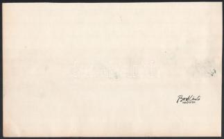 Bod László (1920-2001): Velence, 1983. Lavírozott tus, papír, jelzett. 20x32,5 cm. Hátoldalán hagyat...