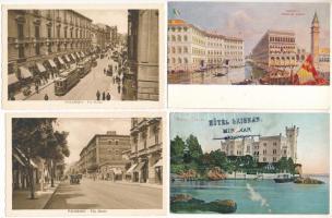 51 db RÉGI olasz város képeslap + 1 Milánó 12 lapos képeslap füzet: sok postatiszta, Nápoly és Palermo / 51 pre-1945 Italian town-view postcards + 1 Milano booklet: many unused, mostly Palermo and Napoli (Naples)