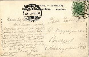 1907 Abbazia, Opatija; Quitta's Arkaden Seebad / strand a tengerparton / sea beach (EK)