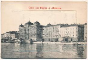 Fiume & Abbazia, Rijeka & Opatija; Leporellocard with 10 images. Giacomo M. Kohn (fl)