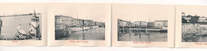 Fiume & Abbazia, Rijeka & Opatija; Leporellocard with 10 images. Giacomo M. Kohn (fl)