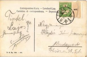 1909 A Slavonia kivándorló hajó a kikötőben / Slavonia vapore della societa Cunard / Cunard Line SS ...