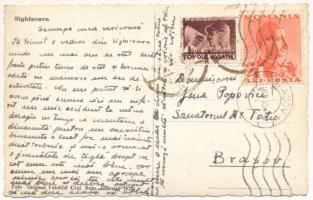 1939 Segesvár, Schässburg, Sighisoara; Városház torony, tér, parfüméria, Hans Roth üzlete / stown ha...