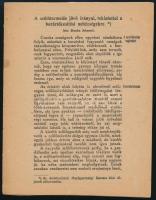 cca 1923 Boda József: A szőlőtermelés jövő irányai, tekintettel a borértékesítési nehézségekre