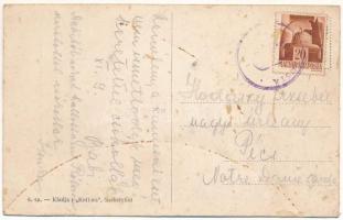 Székelyhíd, Sacueni; Református templom, Országzászló, Hősök szobra, emlékmű / Calvinist church, Hun...