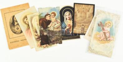 10 db régi szentkép, közte litho is