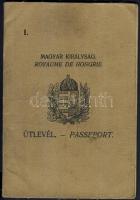 1933 Magyar útlevél (fénykép kiszedve)