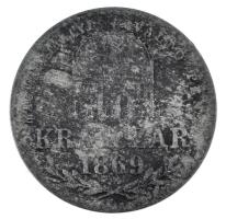 1869KB 10kr Ag "Magyar Királyi Váltó Pénz" T:F patina Adamo M10.1
