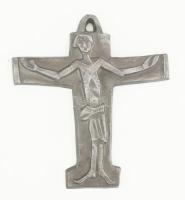 cca 1900, Antik ón feszület. Jelzés nélkül, 21x19 cm