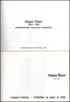 Hajas Tibor (1946-1980) képzőművész, performer katalógus gyűjtemény, 3 db: 

Hajas Tibor 1946-1980...