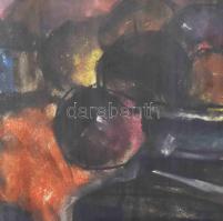 Angyalföldi Szabó Zoltán (1929-2014): Csendélet festőecsetekkel, 1970-es évek. Pasztell, papír, jele...