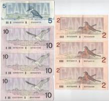 Kanada 1986. 2$ (3x) + 5$ + 1989. 10$ (3x) T:F
Canada 1986. 2 Dollars (3x) + 5 Dollars + 1989. 10 D...