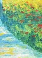 Elter Tibor: Jászkiséri határ. Olaj, farost, jjf: ET05. 24,5x33 cm, keretben, keret sérült, javíthat...