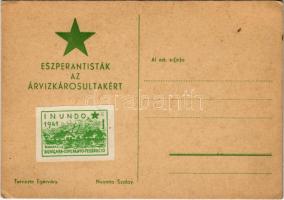 1941 Eszperantisták az Árvízkárosultakért. Tervezte Egerváry (EK)
