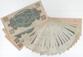 1944. 1P (2x) + 2P (4x) + 5P (15x) + 20P (3x) "A Vöröshadsereg Parancsnoksága" T:VF,F szép...