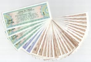 Kína / Deviza tanúsítvány 1979. 10f (21x) + 50f (2x) + 1Y (4x) T:XF-VG
China / Foreign Exchange Cer...