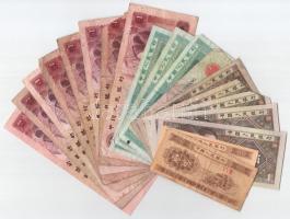 19db-os vegyes kínai bankjegy tétel T:VF-VG 19pcs of mixed chinese banknote lot C:VF-VG