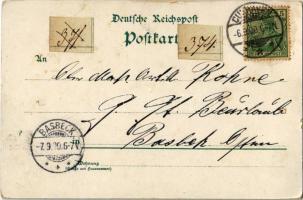 1900 Cuxhaven, Leuchtturm und Seepavillon, Krieger Denkmal / port, lighthouse, war monument. Friedri...