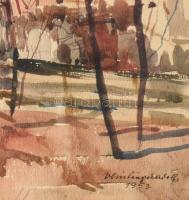 Weintrager Adolf (1928-1987): Tanya. akvarell, papír, jjl.: Weintrager Adolf 1953. 26,5x50 cm, keret...