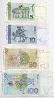 Németország 1991. 5M + 1993. 10M + 1996. 50M + 100M T:F
Germany 1991. 5 Mark + 1993. 10 Mark + 1996...