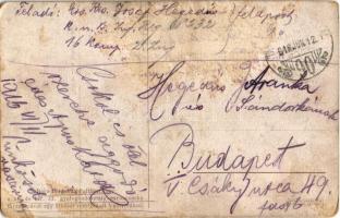 1916 Báró Lütgendorf altábornagy a cs. és kir. 31. gyaloghadosztály parancsnoka törzskarával egy ütk...