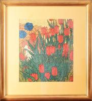 Rippl Rónai József. Nyomat, 46x39 cm, keretben, üvegezett, dekoratív