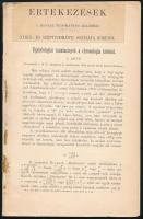 1902 Mehler Ede: Egyiptológiai tanulmányok a chronológia köréből. Értekezések. Magyar Tudományos Akadémia, 12p