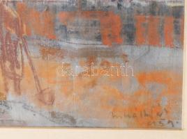 Miháltz Pál (1899-1988): Szentendrei házak. pasztell, papír, Jjl.: Miháltz Pál 959. 46x60 cm, keretb...