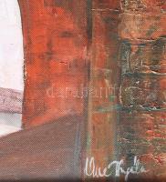 Vincze Angéla: Provasz I. Olaj, vászon, jjl: Vincze Angéla. 59,5x50 cm, keretben, jó állapotú