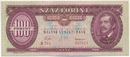 1960. 100Ft "B 344 067021" T:UNC Hungary 1960. 100 Forint "B 344 067021" C:UNC  Adamo F30