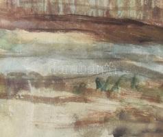 Szilvássy Margit (1898-1977): Utcarészlet. Akvarell, pasztell, papír, jbl.: Szilvássy. 28x38 cm, ker...