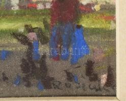 Ruzicskay György (1896-1993): Kodály körönd. Pasztell, papír, jjl.: Ruzicskay. 25,5x32 cm, keretben,...