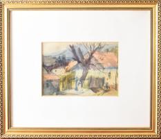 Göldner Tibor (1929-2013): Gál. Akvarell, papír. Jbl.: Göldner T. 959. 22x32,5 cm, keretben, üvegeze...