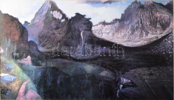 Csontváry nyomat. papír, nyomat, 47x80 cm, keretezett, üvegezett, jó állapotú