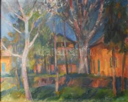 Kántor Andor (1901-1990): Utcarészlet. Olaj, vászon, jjl: Kántor Andor. 61,5x75,5 cm, keretezett, jó...