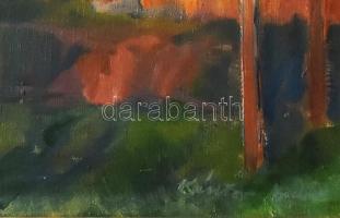 Kántor Andor (1901-1990): Utcarészlet. Olaj, vászon, jjl: Kántor Andor. 61,5x75,5 cm, keretezett, jó...